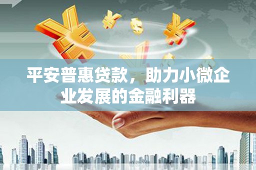 碧江平安普惠贷款，助力小微企业发展的金融利器