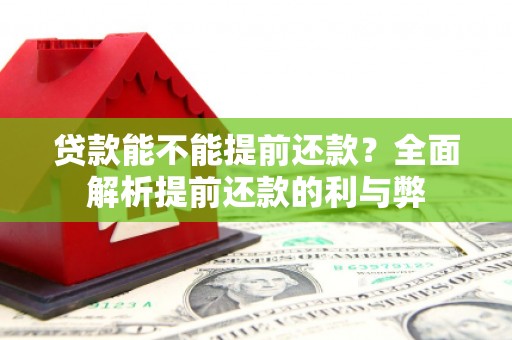 碧江贷款能不能提前还款？全面解析提前还款的利与弊