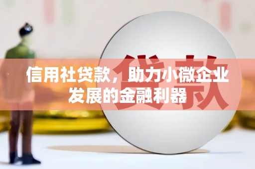 碧江信用社贷款，助力小微企业发展的金融利器