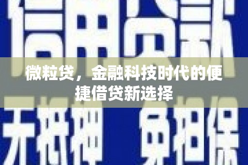 碧江微粒贷，金融科技时代的便捷借贷新选择
