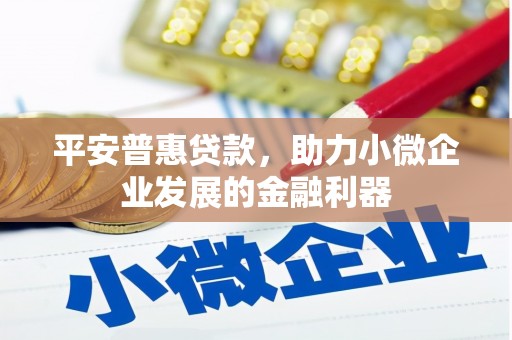 碧江平安普惠贷款，助力小微企业发展的金融利器